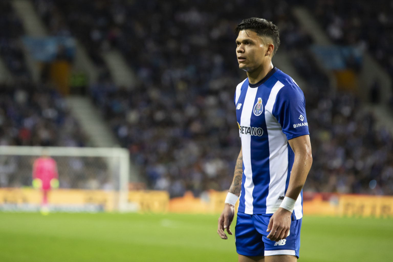 Evanilson is playing in the Portuguese Primeira Liga football match against Boavista FC at the Estadio do Dragao in Porto, Portugal, on May 12, 2024.