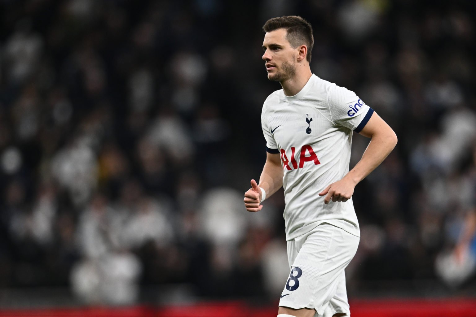 Giovani Lo Celso of Tottenham Hotspur during the Premier League match between Tottenham Hotspur and Manchester City at Tottenham Hotspur Stadium on...