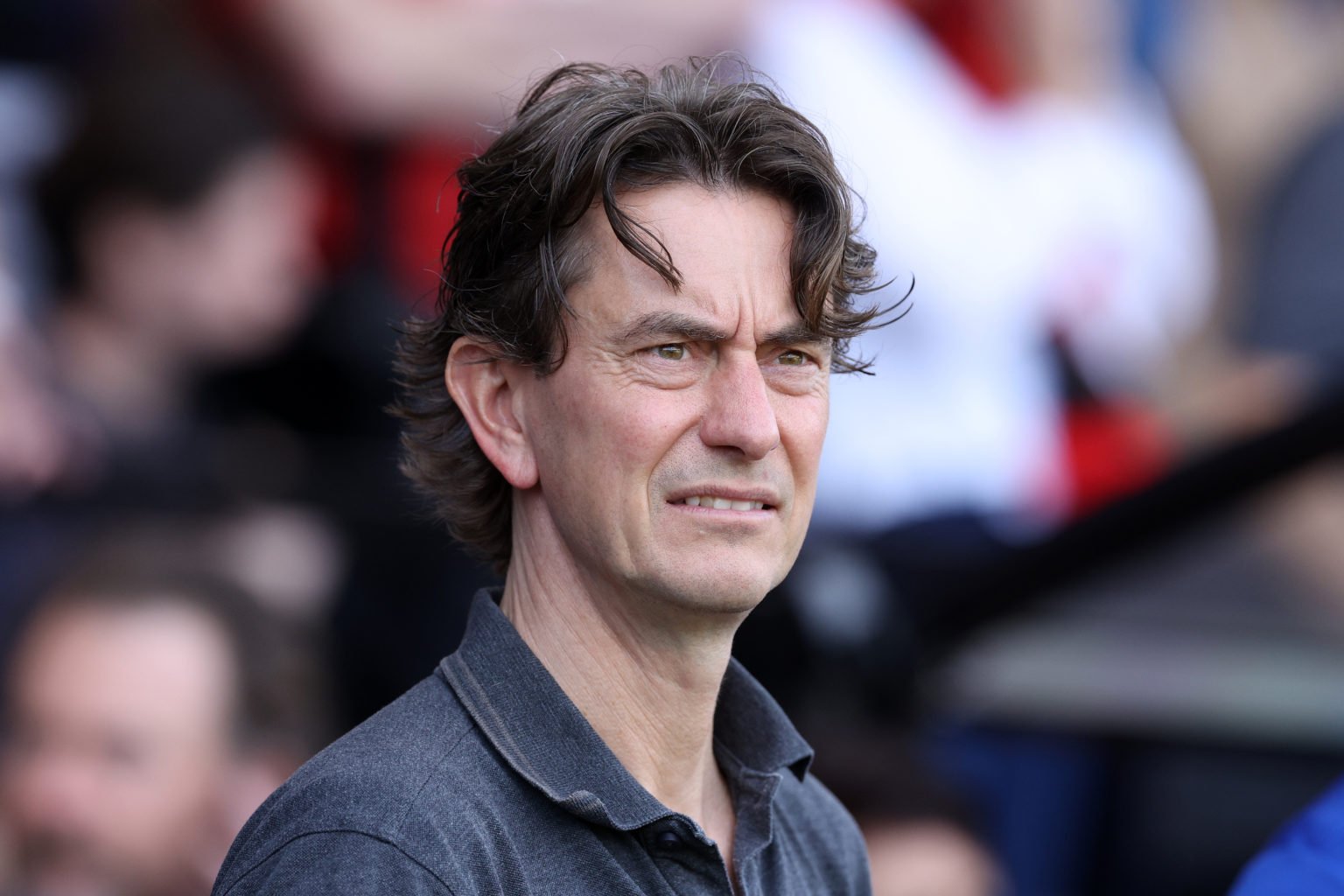 Thomas Frank, Manager of Brentford, looks on prior to the Premier League match between AFC Bournemouth and Brentford FC at Vitality Stadium on May ...