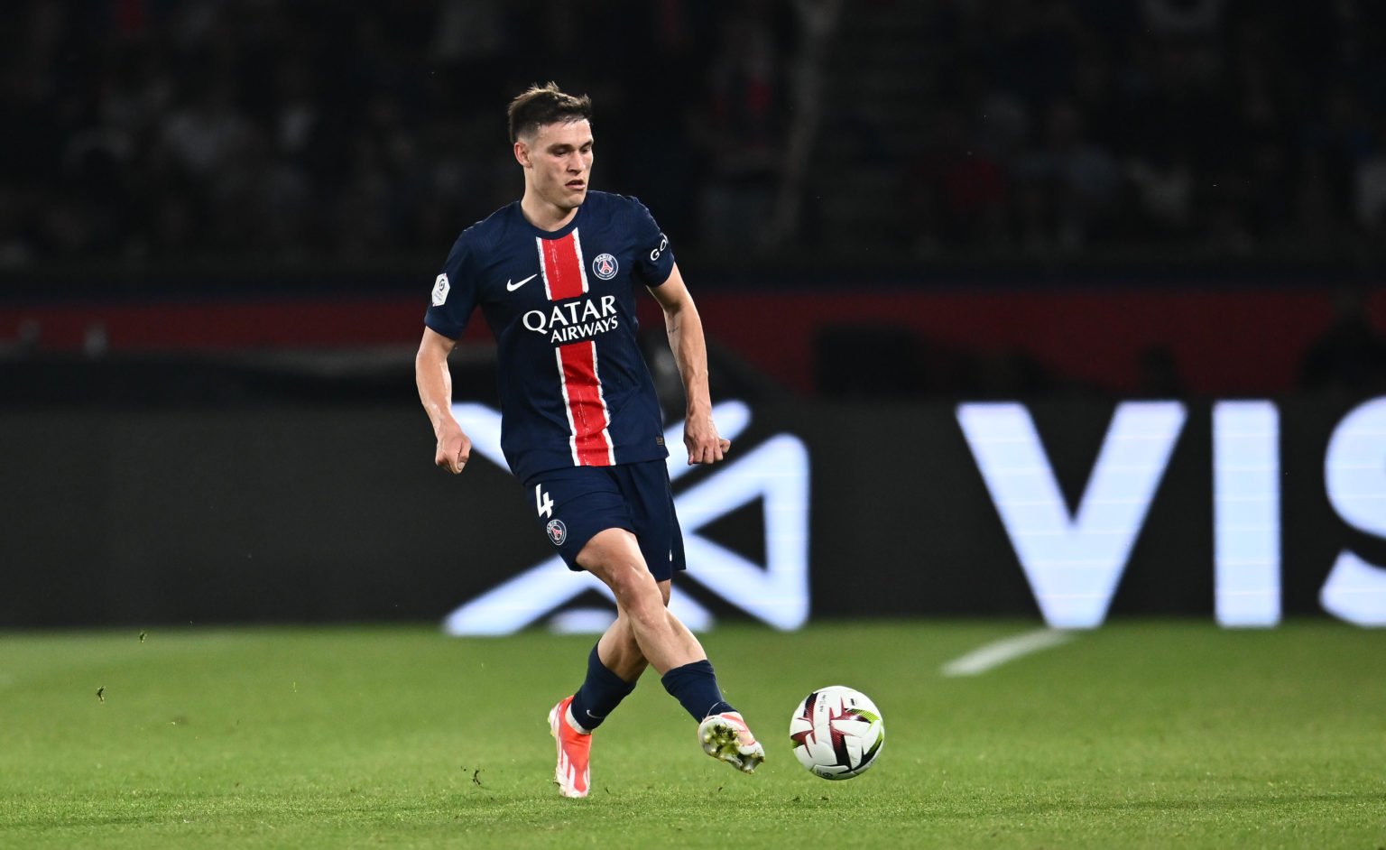 Manuel Ugarte of Paris Saint-Germain during the Ligue 1 Uber Eats match between Paris Saint-Germain and Toulouse FC at Parc des Princes on May 12, ...