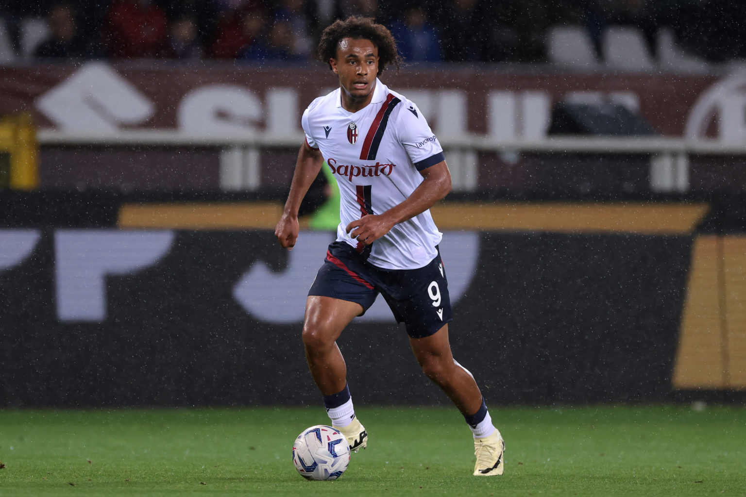 Joshua Zirkzee of Bologna FC during the Serie A TIM match between Torino FC and Bologna FC - Serie A TIM at Stadio Olimpico di Torino on May 03, 20...