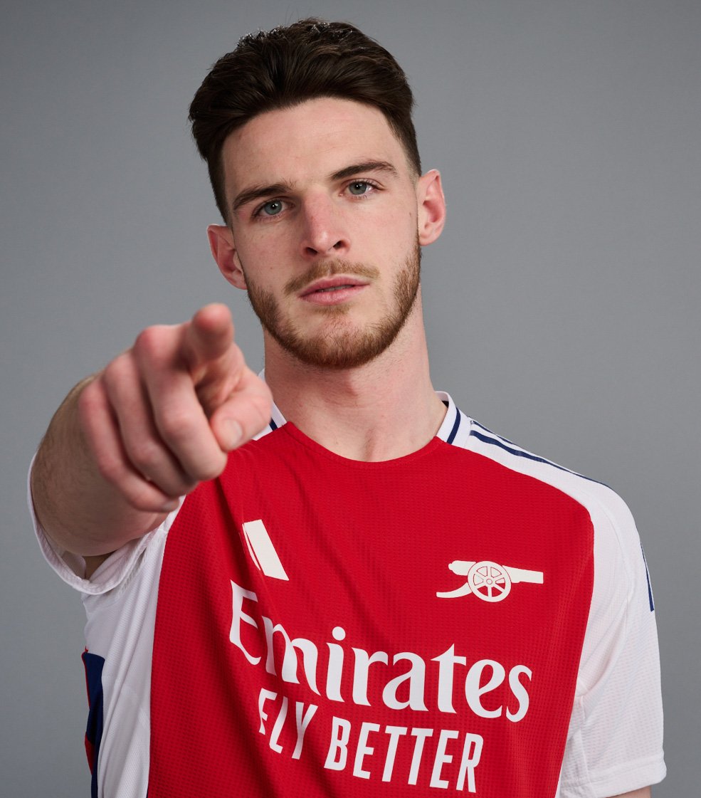 Declan Rice of Arsenal at the Sobha Realty Training Centre on May 16, 2024 in St Albans, England.