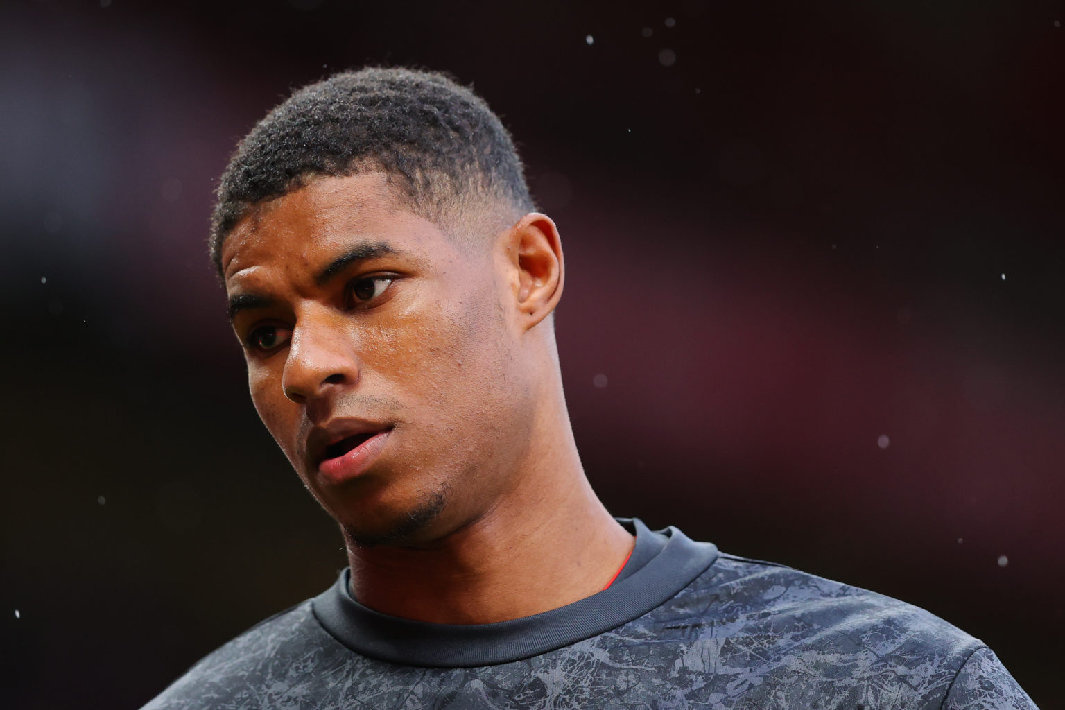 Marcus Rashford of Manchester United during the Premier League match between Manchester United and Newcastle United at Old Trafford on May 15, 2024...