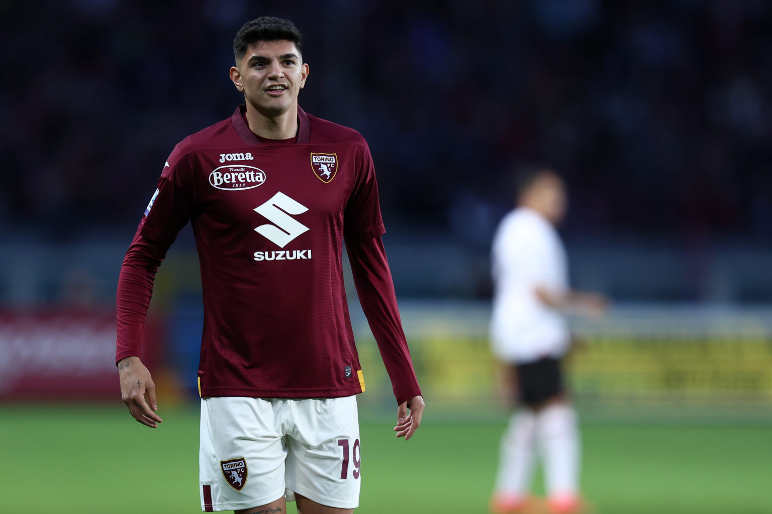 Raoul Bellanova of Torino Fc looks on during the Serie A football match between Torino Fc and Ac Milan. Torino Fc wins 3-1 over Ac Milan.