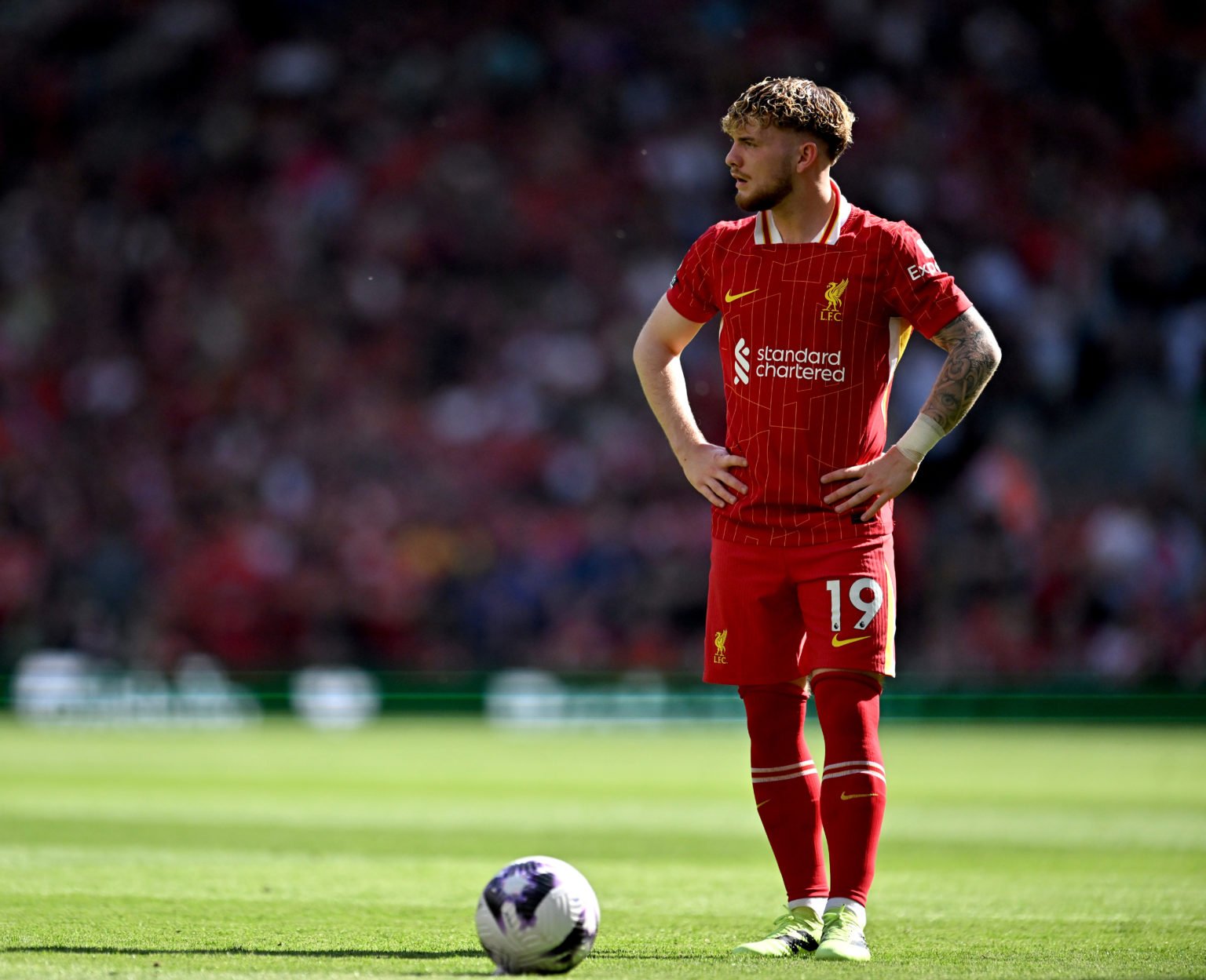 (THE SUN OUT, THE SUN ON SUNDAY OUT) Harvey Elliott of Liverpool during the Premier League match between Liverpool FC and Wolverhampton Wanderers a...