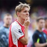 GettyImages 2153699094 1536x1024 1 What Martin Odegaard told Arsenal fans at full-time against Everton after missing out on Premier League title