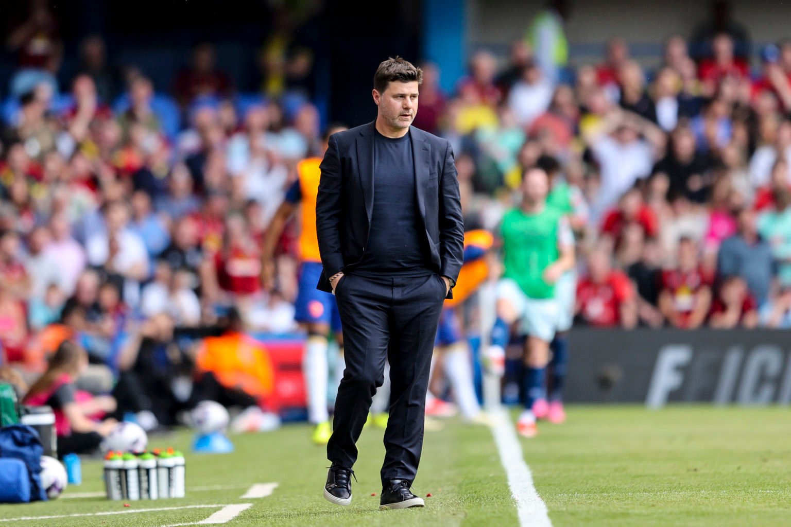 Head Coach Mauricio Pochettino of Chelsea during the Premier League match between Chelsea FC and AFC Bournemouth at Stamford Bridge on May 19, 2024...