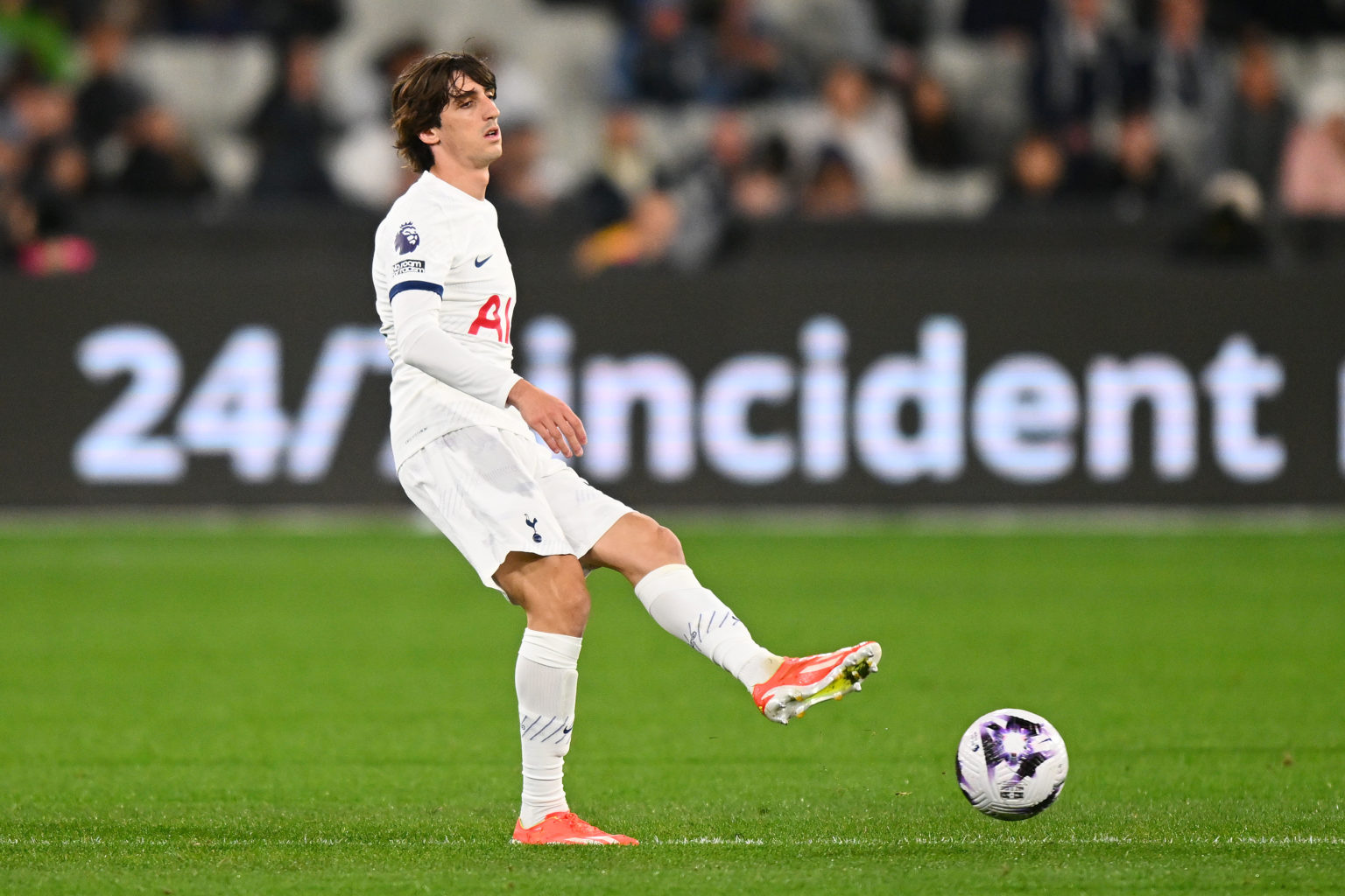 Bryan Gil of Tottenham Hotspur passes the ball during the exhibition match between Tottenham Hotspur FC and Newcastle United FC at Melbourne Cricke...