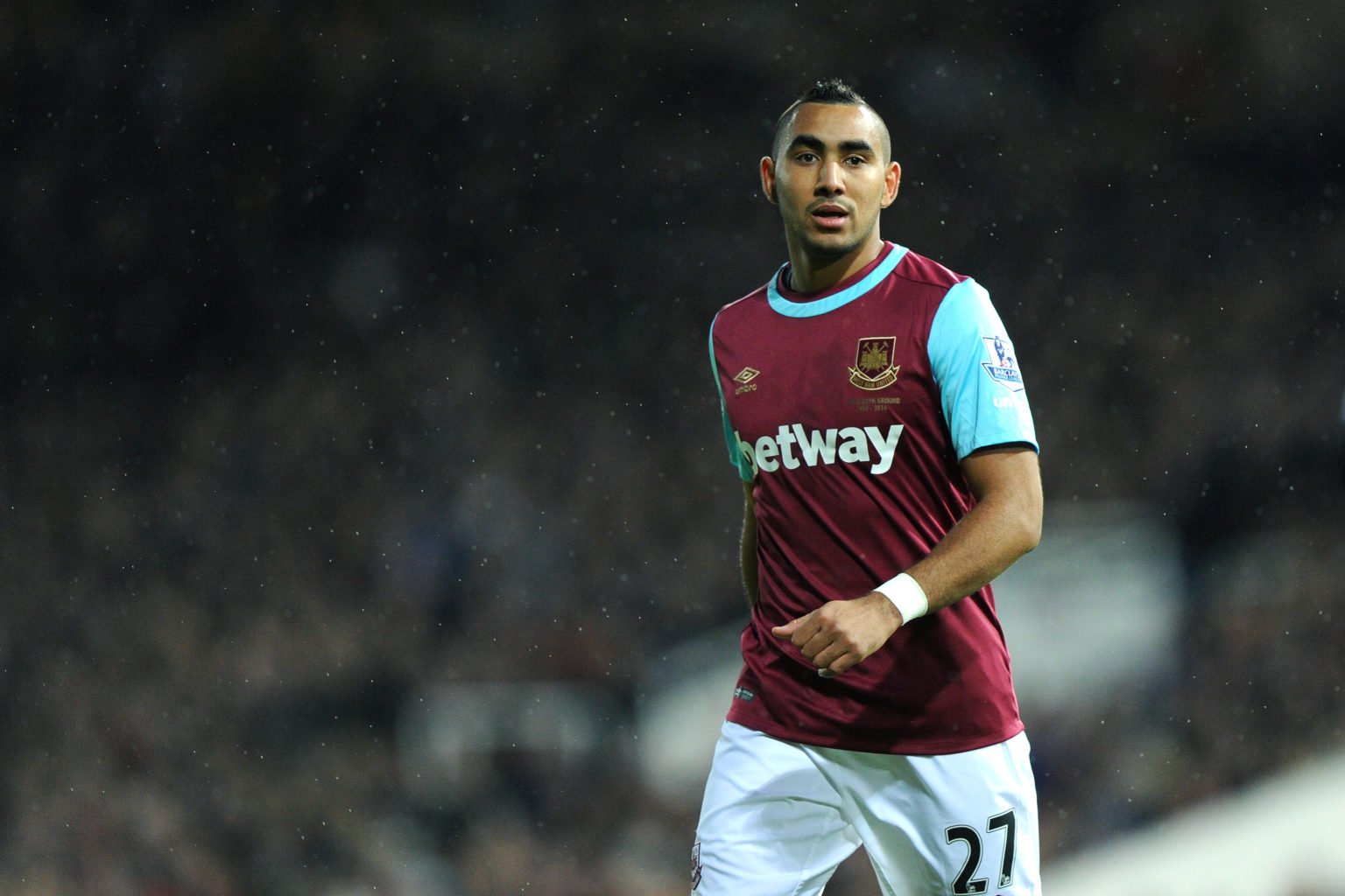 Dimitri Payet of West Ham United during The Emirates FA Cup match between West Ham United and Wolverhampton Wanderers at Boleyn Ground on January 9...