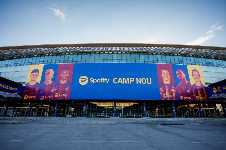 Spotify Camp Nou 770x513 1 Barcelona kit release delayed by Nike error on Spotify logo