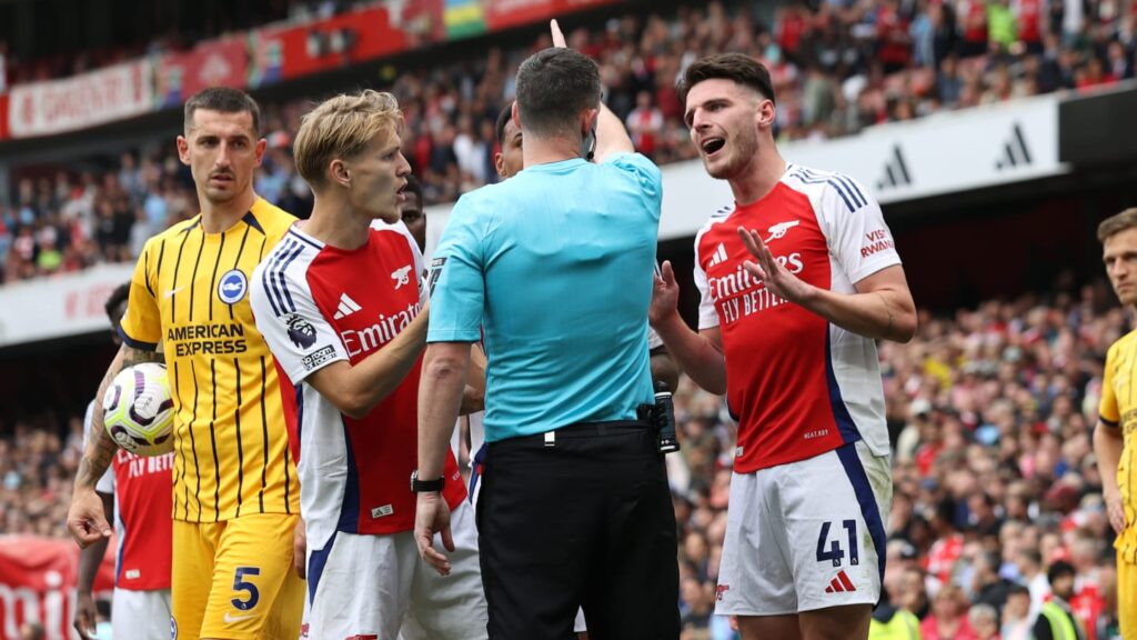 01j6mdbavvc431xd5epz Mikel Arteta slams 'amazing' Declan Rice red card in Brighton draw