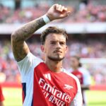 Ben White of Arsenal after the Emirates Cup match between Arsenal and Olympique Lyonnais at Emirates Stadium on August 11, 2024 in London, England.