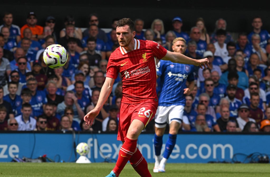 (THE SUN OUT, THE SUN ON SUNDAY OUT) Andy Robertson of Liverpool in action during the Premier League match between Ipswich Town FC and Liverpool FC...