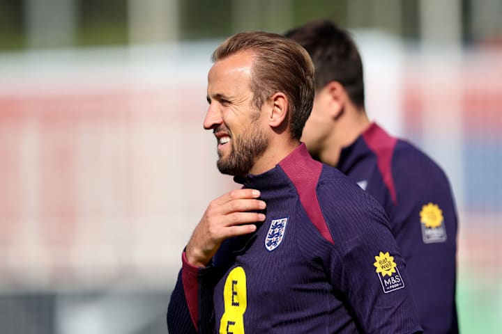 Harry Kane during an England training sessio