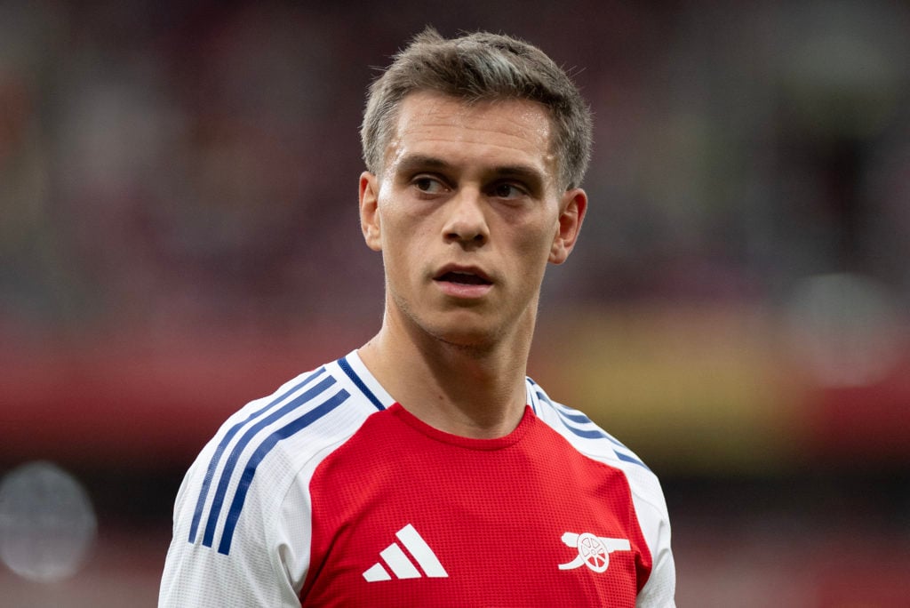 Leandro Trossard of Arsenal during the pre-season friendly match between Arsenal and Bayer 04 Leverkusen at Emirates Stadium on August 07, 2024 in ...