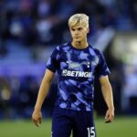 Lucas Bergvall of Tottenham Hotspur looks on during the Premier League match between Leicester City FC and Tottenham Hotspur FC at The King Power S...