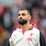 Mohamed Salah of Liverpool looks on before the Premier League match between Liverpool FC and Brentford FC at Anfield on August 25, 2024 in Liverpoo...