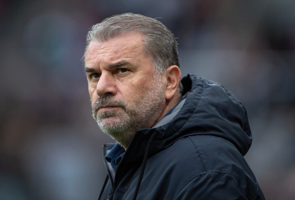 Tottenham Hotspur manager Ange Postecoglou during the Premier League match between Newcastle United FC and Tottenham Hotspur FC at St James' Park o...