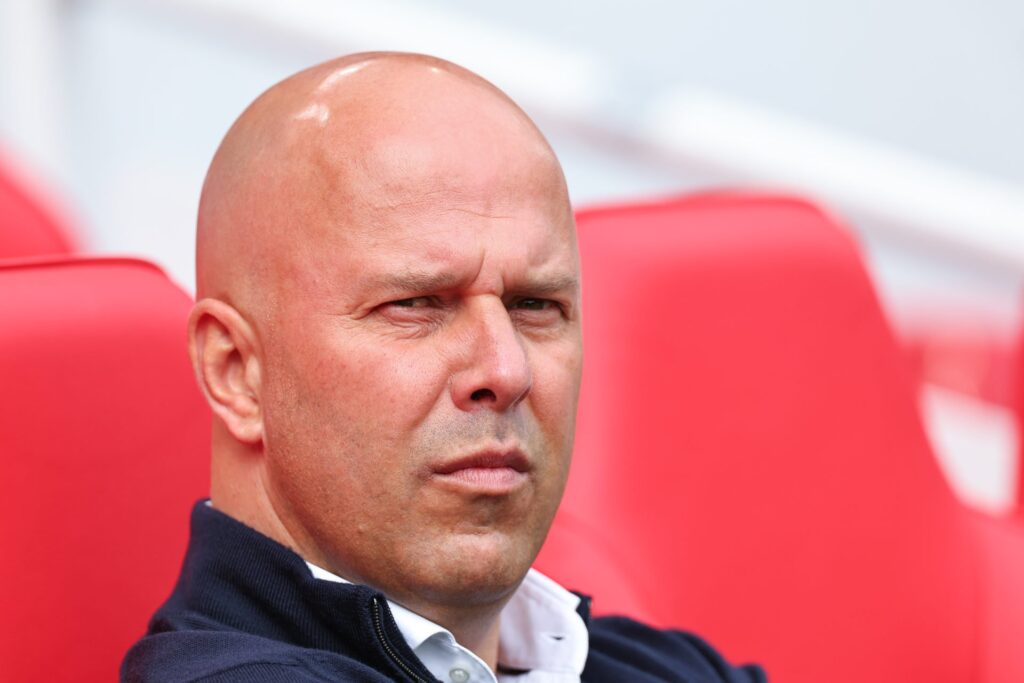 Arne Slot manager / head coach of Liverpool during the Premier League match between Liverpool FC and Nottingham Forest FC at Anfield on September 1...