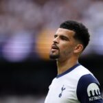 Dominic Solanke of Tottenham Hotspur  during the Premier League match between Tottenham Hotspur FC and Arsenal FC at Tottenham Hotspur Stadium on S...