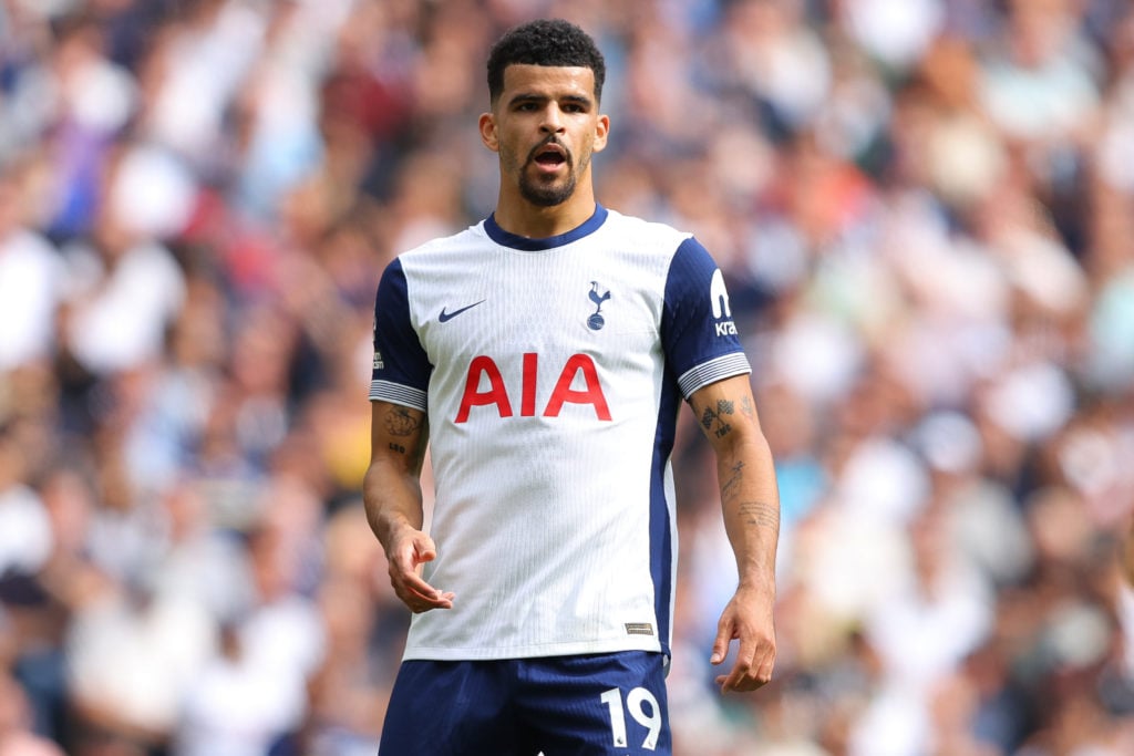 Dominic Solanke of Tottenham Hotspur during the Premier League match between Tottenham Hotspur FC and Arsenal FC at Tottenham Hotspur Stadium on Se...