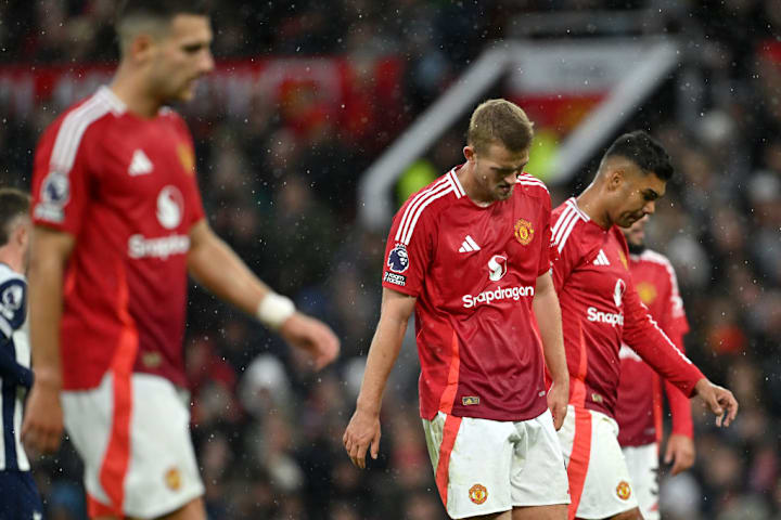 Matthijs de Ligt looks dejected after Man Utd concede against Tottenham Hotspur at Old Trafford