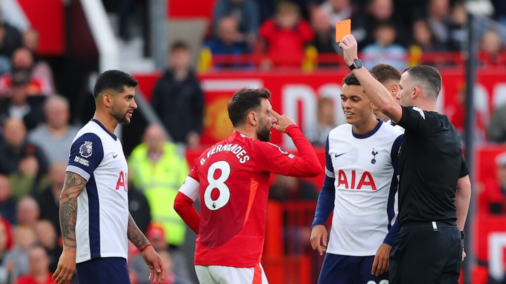 01j9r8bqwt6tkv14nx8y PGMOL give verdict on Bruno Fernandes red card against Tottenham