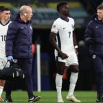 01ja045rw5zt00kff41p Bukayo Saka forced out of England squad with injury ahead of Finland game