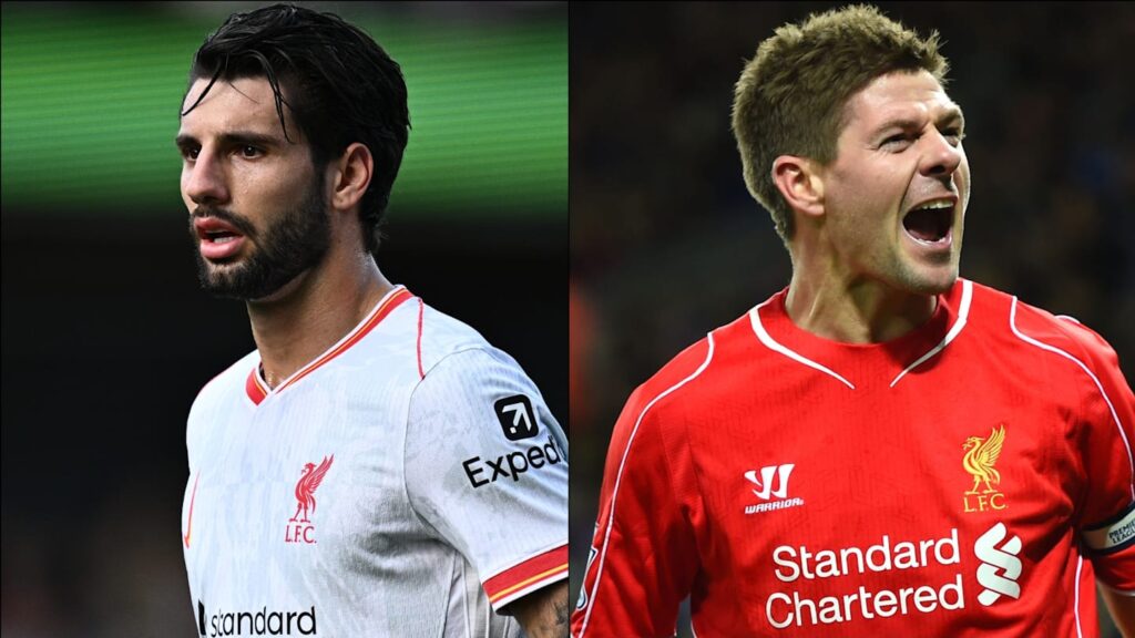 01ja8kg51t3nq4995xq4 Dominik Szoboszlai's first 50 games for Liverpool compared to Steven Gerrard