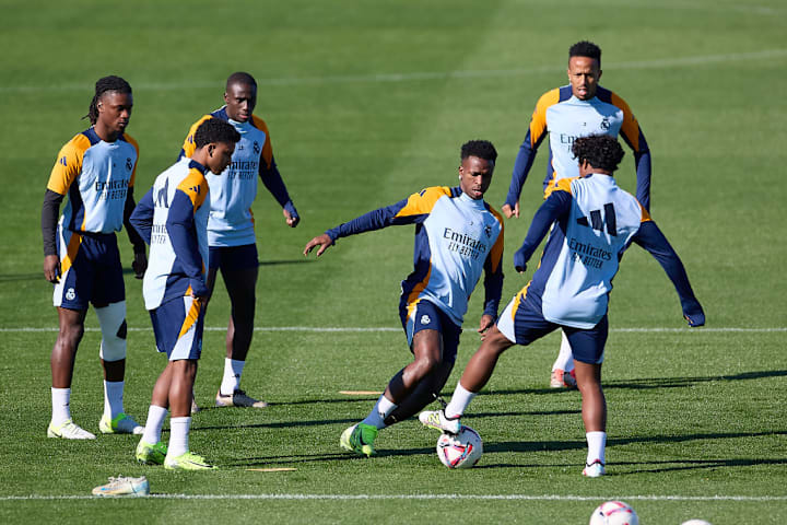 (From L to R) Eduardo Camavinga, Rodrygo Goes, Ferland Mendy...