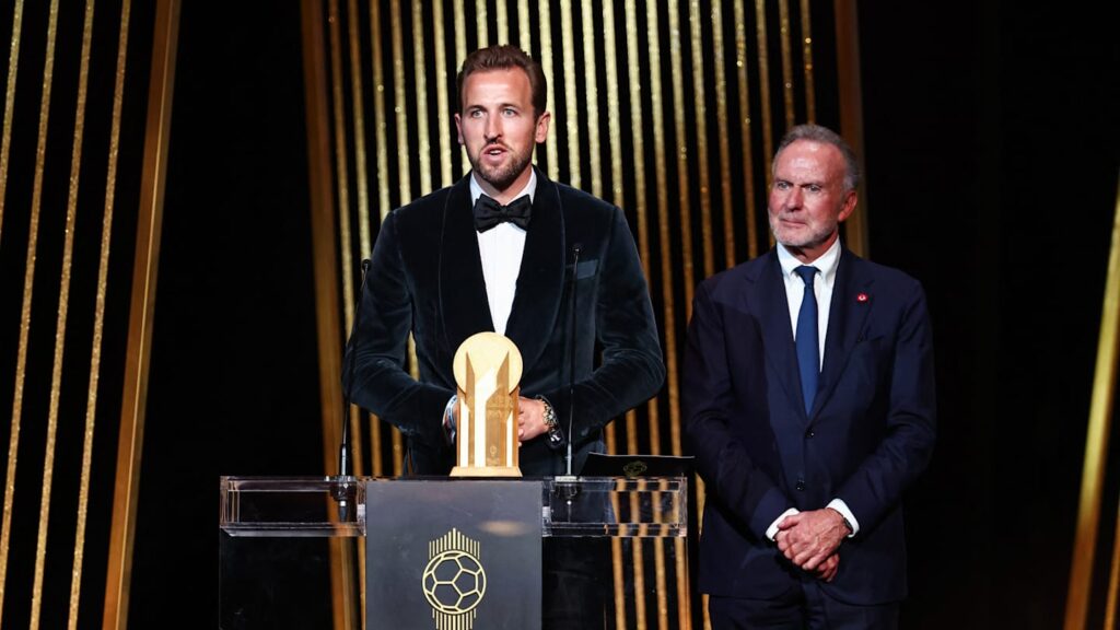 01jbad4k0kee4k69hbcb Harry Kane and Kylian Mbappe win Gerd Muller trophy at 2024 Ballon d'Or ceremony