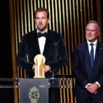 01jbad4k0kee4k69hbcb Harry Kane and Kylian Mbappe win Gerd Muller trophy at 2024 Ballon d'Or ceremony