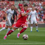 Middlesbrough's Hayden Hackney is playing during the Sky Bet Championship match between Middlesbrough and Swansea City at the Riverside Stadium in ...