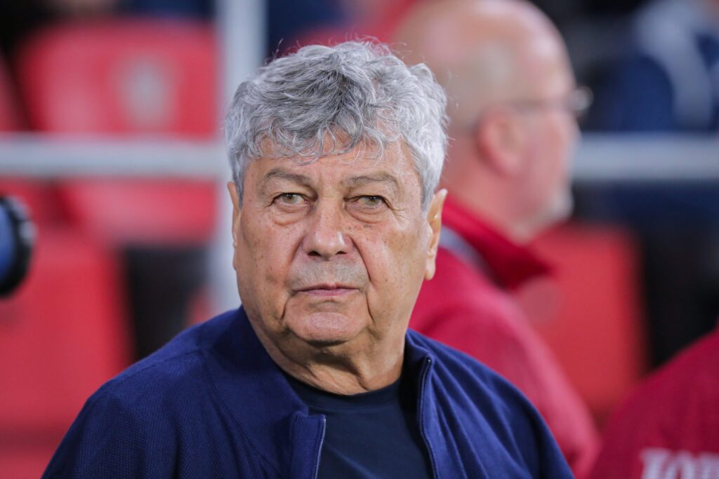 Head coach of Romania, Mircea Lucescu looks during the UEFA Nations League 2024/25 League C Group C2 match between Romania and Lithuania at Stadion...