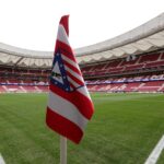 General view of Estadio Civitas Metropolitano from the corner flag before the UEFA Champions League 2024/25 League Phase MD1 match between Atletico...