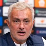 Coach Jose Mourinho of Fenerbahce SK during a press conference following the UEFA Europa League 2024/25 League Phase MD2 match between FC Twente an...