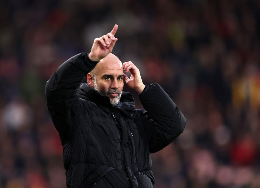 Pep Guardiola Manager / Head Coach of Manchester City  during the Premier League match between AFC Bournemouth and Manchester City FC at Vitality S...