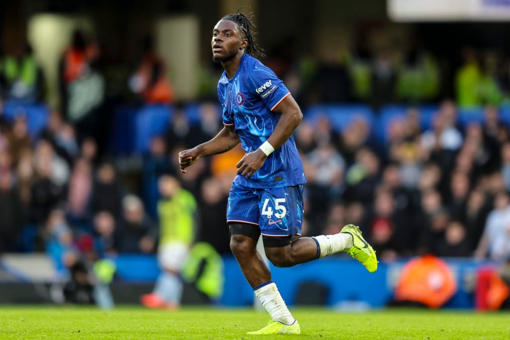 Romeo Lavia of Chelsea during the Premier League match between Chelsea FC and Aston Villa FC at Stamford Bridge on December 01, 2024 in London, Eng...